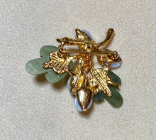 Load image into Gallery viewer, AUTHENTIC SWOBODA FLOWER BROOCH ~ JADE, LACE AGATE
