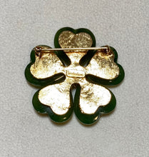 Load image into Gallery viewer, AUTHENTIC SWOBODA FLOWER BROOCH ~ JADE, PEARL
