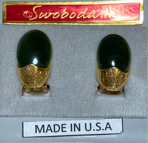 AUTHENTIC SWOBODA EARRINGS ~ JADE