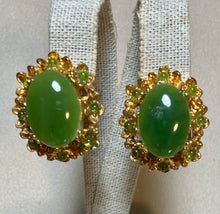 Load image into Gallery viewer, AUTHENTIC SWOBODA EARRINGS ~ JADE, PERIDOT
