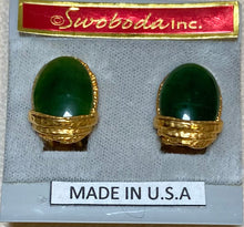 Load image into Gallery viewer, AUTHENTIC SWOBODA EARRINGS ~ JADE
