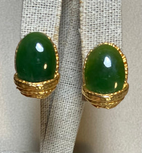 AUTHENTIC SWOBODA EARRINGS ~ JADE