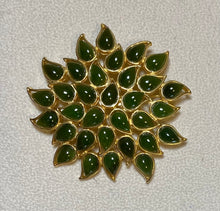 Load image into Gallery viewer, AUTHENTIC SWOBODA STARBURST BROOCH ~ JADE
