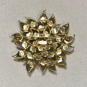 AUTHENTIC SWOBODA STARBURST BROOCH ~ JADE
