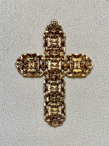 Authentic Swoboda Cross Pendant ~ Jade