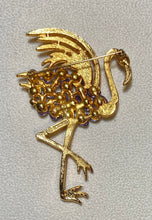 Load image into Gallery viewer, AUTHENTIC SWOBODA FLAMINGO BROOCH ~ AMETHYST, PEARL, RUBY EYE
