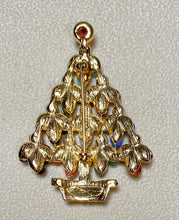 Load image into Gallery viewer, Authentic Swoboda Christmas Tree Brooch ~ Moonstone, Garnet, Multi-stone
