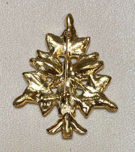 Authentic Swoboda Christmas Tree Brooch ~ Multi-stone