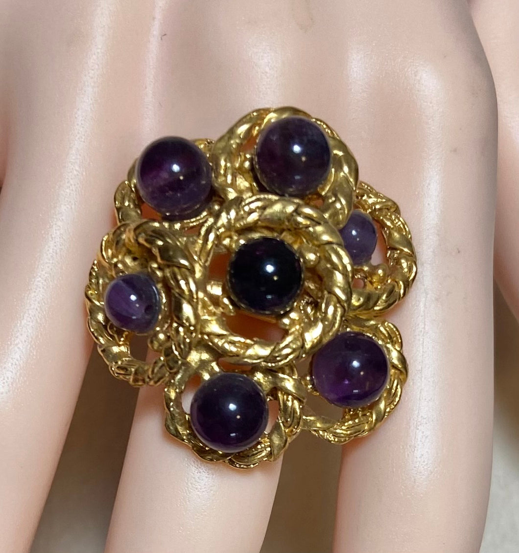 AUTHENTIC SWOBODA RING ~ AMETHYST