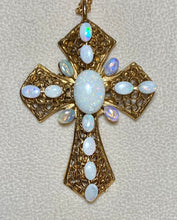 Load image into Gallery viewer, Authentic Swoboda Cross Pendant ~ Genuine Australian Opal

