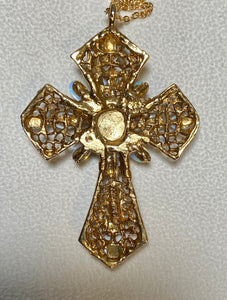 Authentic Swoboda Cross Pendant ~ Genuine Australian Opal