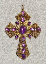 Load image into Gallery viewer, Authentic Swoboda Cross Pendant ~ Amethyst
