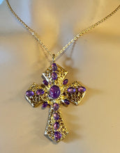 Load image into Gallery viewer, Authentic Swoboda Cross Pendant ~ Amethyst
