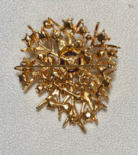Load image into Gallery viewer, AUTHENTIC SWOBODA FLOWER BROOCH ~ MOONSTONE, AMETHYST
