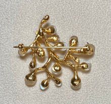 Load image into Gallery viewer, AUTHENTIC SWOBODA TREE OF LIFE FLOWER BROOCH ~ MOONSTONE
