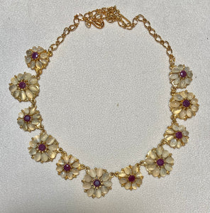 AUTHENTIC SWOBODA NECKLACE ~ Genuine Moonstone, Ruby