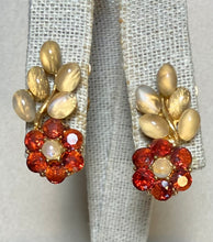 Load image into Gallery viewer, AUTHENTIC SWOBODA EARRINGS ~ Genuine Moonstone, Garnet ~ Clip-on

