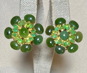 AUTHENTIC SWOBODA EARRINGS ~ JADE, PERIDOT