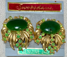 Load image into Gallery viewer, AUTHENTIC SWOBODA EARRINGS ~ JADE, PERIDOT
