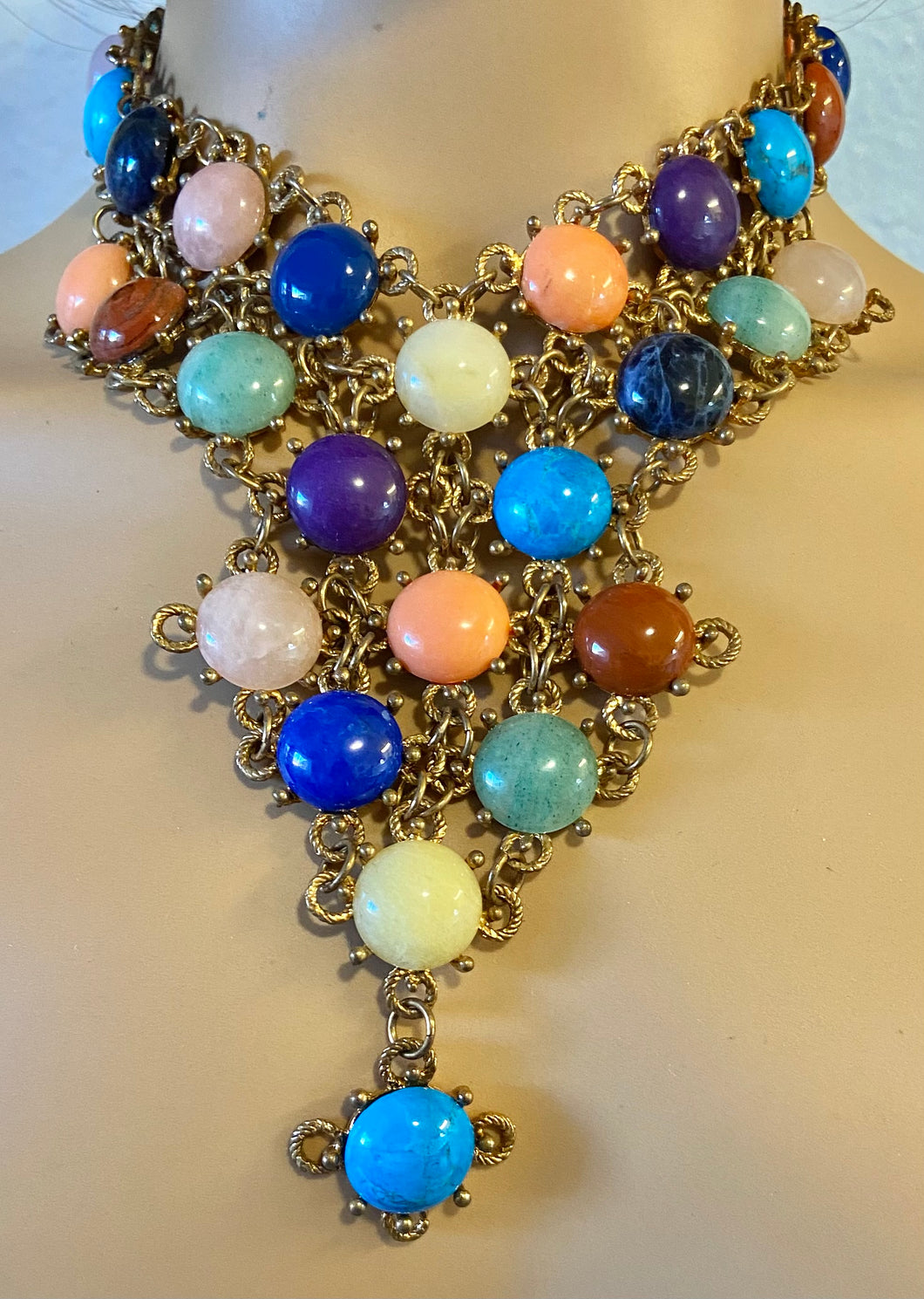 AUTHENTIC SWOBODA NECKLACE ~ Multi-Stone
