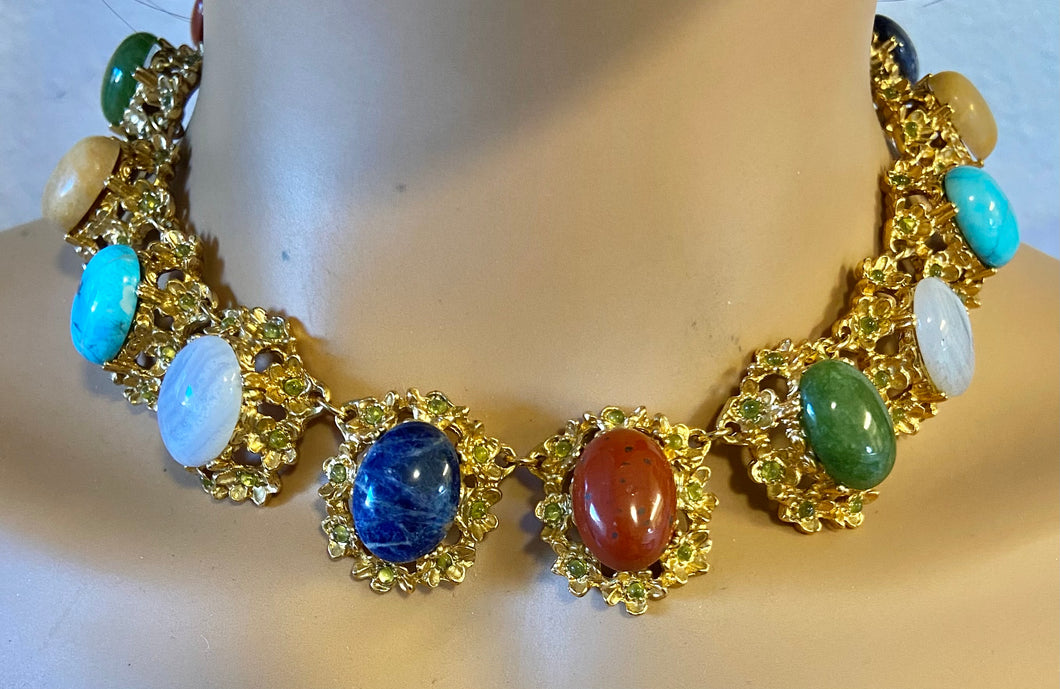 AUTHENTIC SWOBODA NECKLACE ~ Multi-Stone