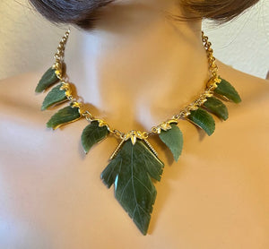 Jade Leaves Necklace