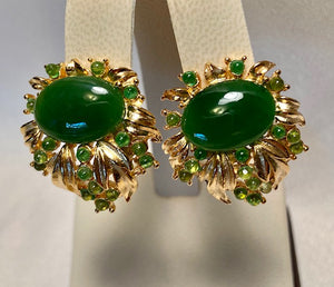 Jade and Peridot Earring