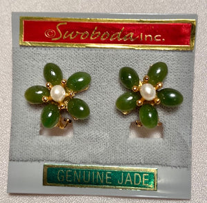 Jade and Pearl Earring