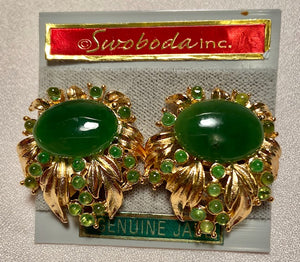 Jade and Peridot Earring
