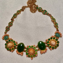 Load image into Gallery viewer, Coral, Jade and Peridot Necklace
