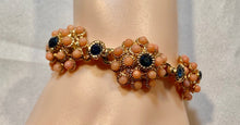 Load image into Gallery viewer, Coral and Sapphire Bracelet
