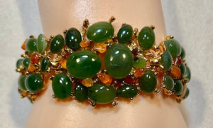 Jade and Carnelian Bracelet