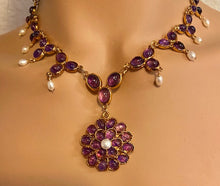 Load image into Gallery viewer, Amethyst and Fresh Water Pearl Necklace
