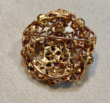 Load image into Gallery viewer, Amethyst and Peridot Brooch
