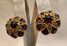 Load image into Gallery viewer, Amethyst and Peridot Earring
