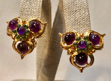 Load image into Gallery viewer, Amethyst and Peridot Earring

