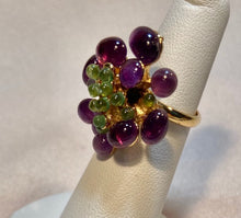 Load image into Gallery viewer, Amethyst and Peridot Ring
