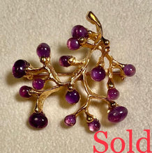 Load image into Gallery viewer, Tree of Life Amethyst Brooch
