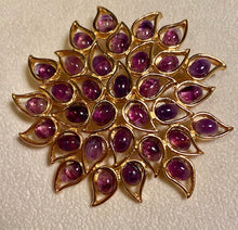 Load image into Gallery viewer, Amethyst Cluster Flower Brooch

