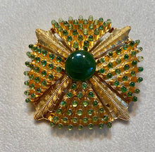 Load image into Gallery viewer, Peridot and Jade Brooch
