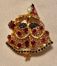 Load image into Gallery viewer, Genuine Sapphire, Ruby and Opal Brooch

