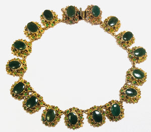 Jade and Peridot Necklace