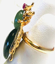 Load image into Gallery viewer, Jade, Aventurine and Ruby Ring
