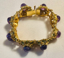 Load image into Gallery viewer, Amethyst and Peridot Bracelet
