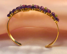 Load image into Gallery viewer, Amethyst and Peridot Cuff Bracelet
