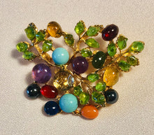 Load image into Gallery viewer, Multi Stone Flower Brooch
