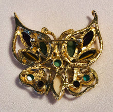 Load image into Gallery viewer, Multi Stone Butterfly Brooch
