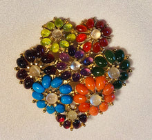 Load image into Gallery viewer, Multi Stone Cluster Brooch
