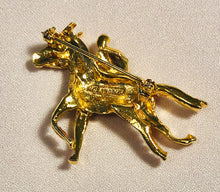 Load image into Gallery viewer, Multi Stone Horse Brooch
