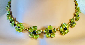 Peridot and Sapphire Necklace